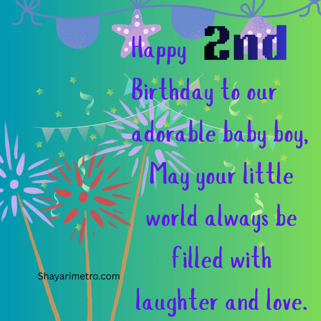 Happy Birthday Wishes for baby boy 2 years, Cute Birthday Wishes for Boy, Short Birthday Wishes for Boy, 2 Years Baby Birthday Wishes in English, Shayarimetro 