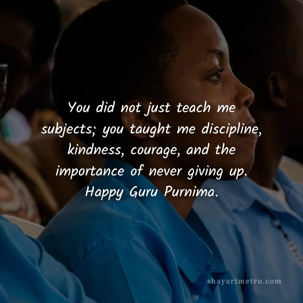 Guru Purnima Wishes in English 4 Guru Purnima Wishes in English: Discipline and Courage | ShayariMetro